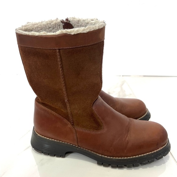 Bass creek Men's Chestnut Leather and Suede Boots 9B - Picture 6 of 9